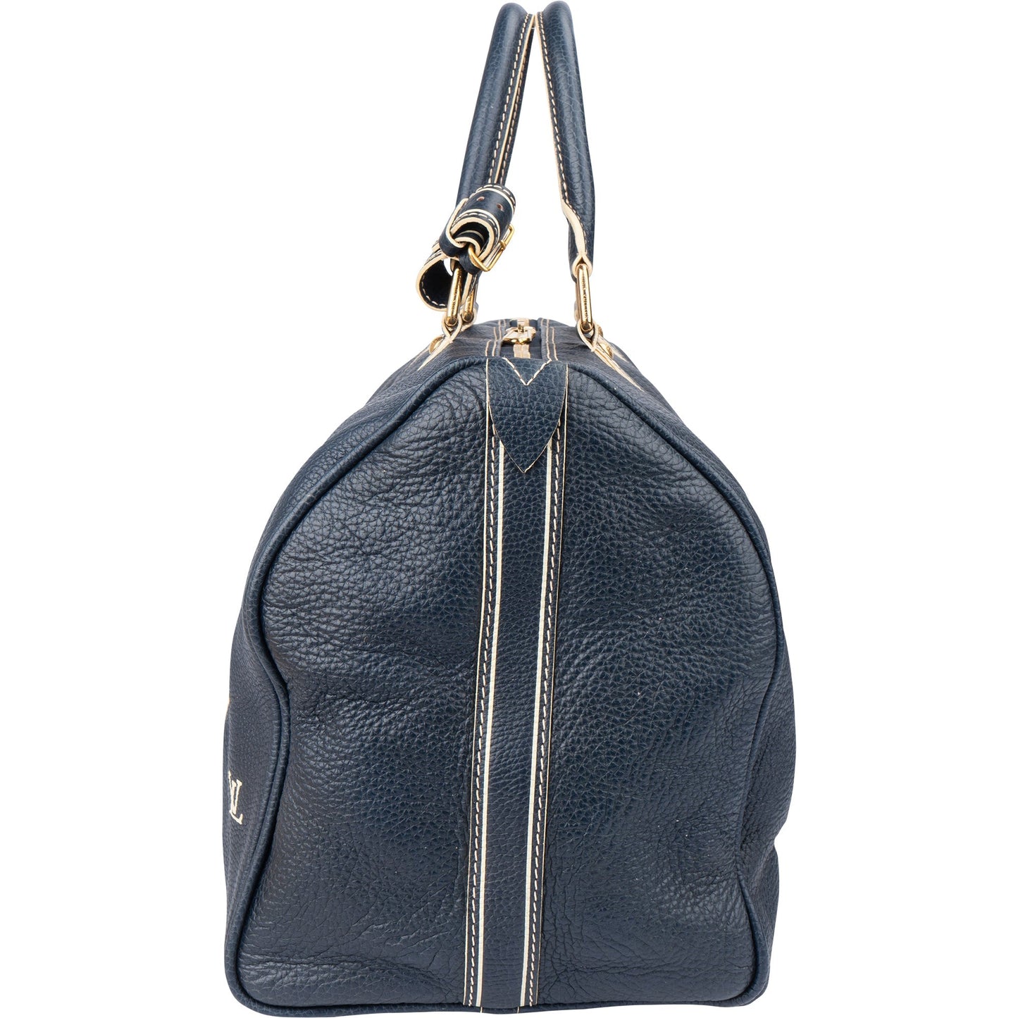 Louis Vuitton Premium Navy Tobago Leather Keepall 50