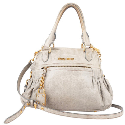 Miu Miu Quilted Leather City Handbag