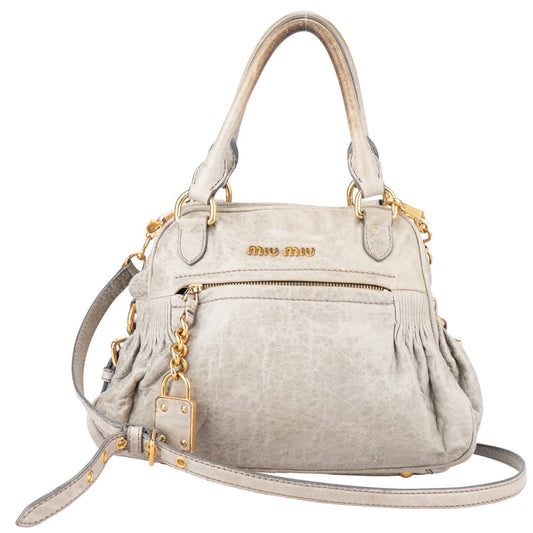 Miu Miu Quilted Leather City Handbag