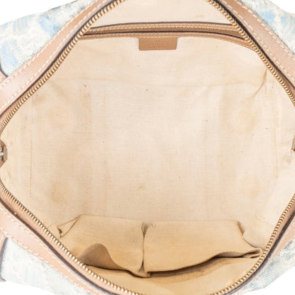 Gucci Denim Monogram Boston Handbag
