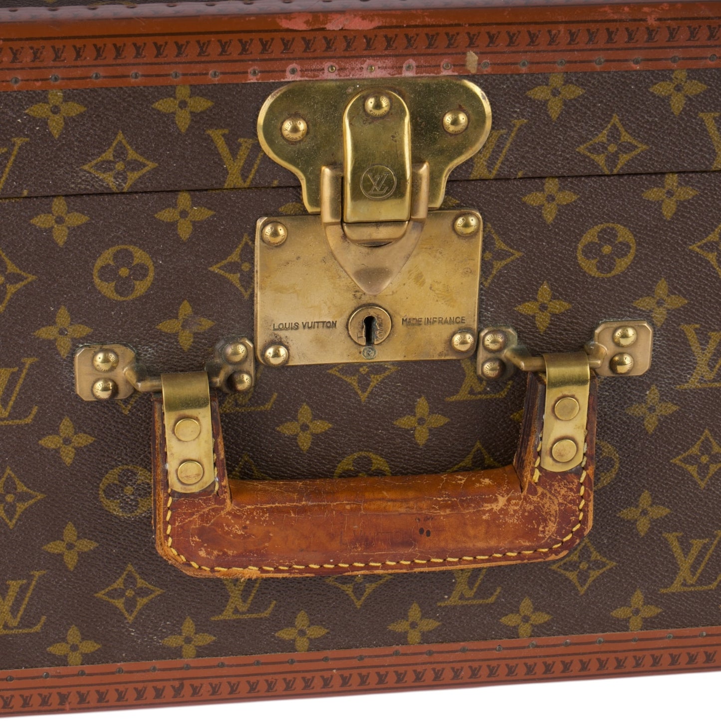 Louis Vuitton Canvas Monogram Bisten 80 Suitcase Trunk