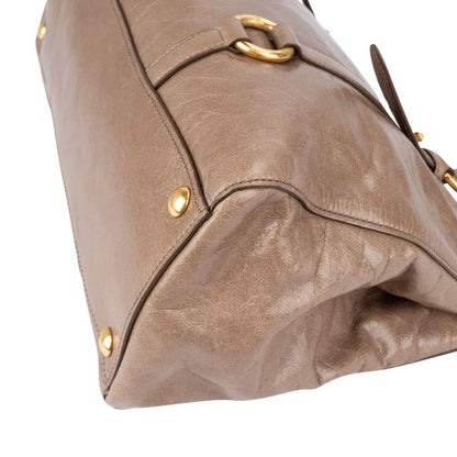 Miu Miu Vitello Lux
Leather Tote Handbag