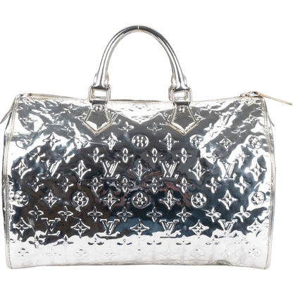 Louis Vuitton Silver Mirror Monogram Edition Speedy 35