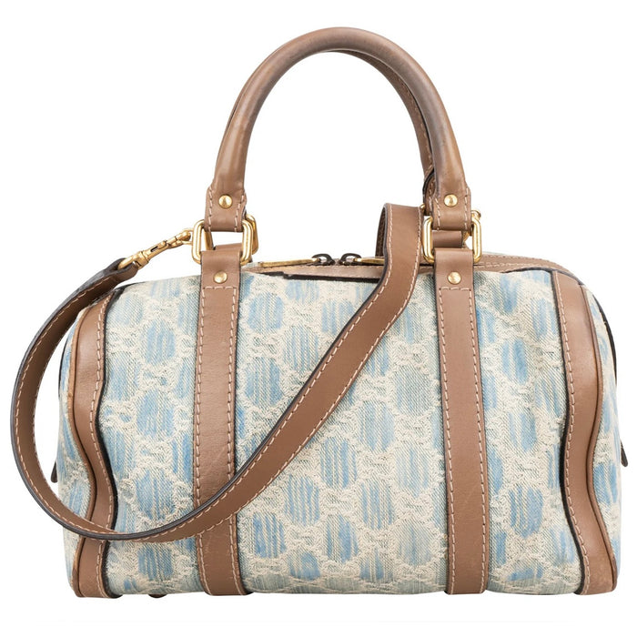 Gucci Denim Monogram Boston Handbag