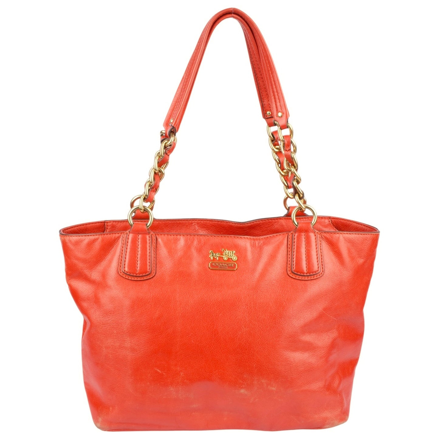 Coach Red Leather Shoulder Bag