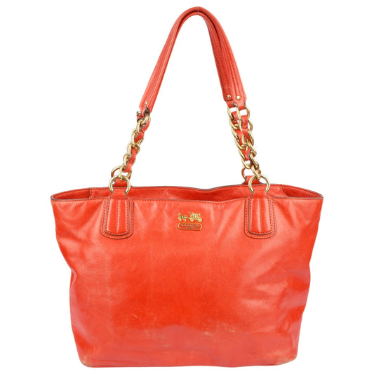 Coach Red Leather Shoulder Bag