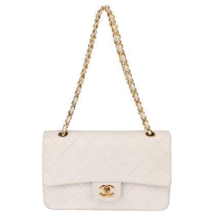 Chanel Quilted Lambskin 24K Gold Medium Double Flap Crossbody Bag
