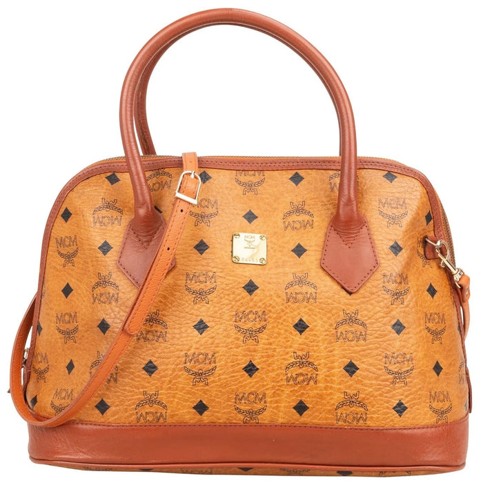 MCM Monogram Visetos Boston Handbag