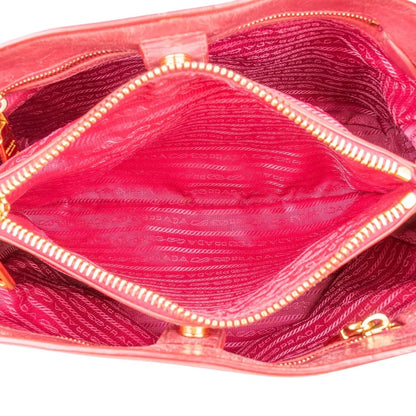 Prada Pink Vitello Lux Shine
Leather Tote Handbag