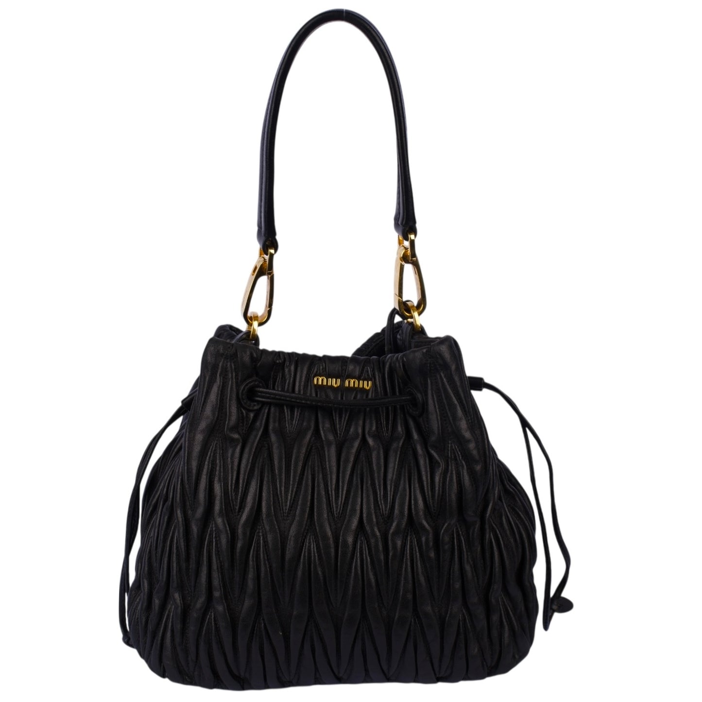 Miu Miu Quilted Leather Bucket Bag