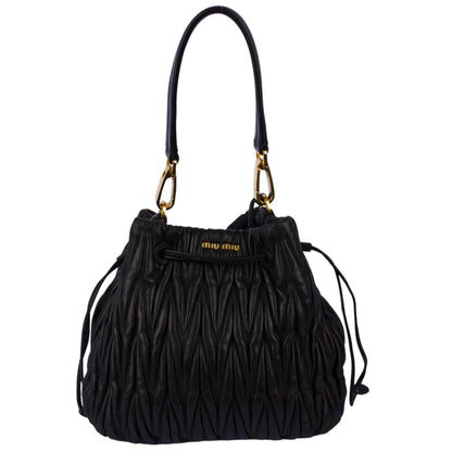 Miu Miu Quilted Leather Bucket Bag