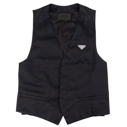 Prada Triangle Emblem Black Vest (IT48 / S)