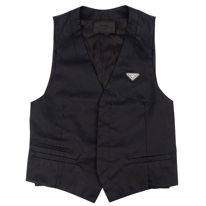Prada Triangle Emblem Black Vest (IT48 / S)