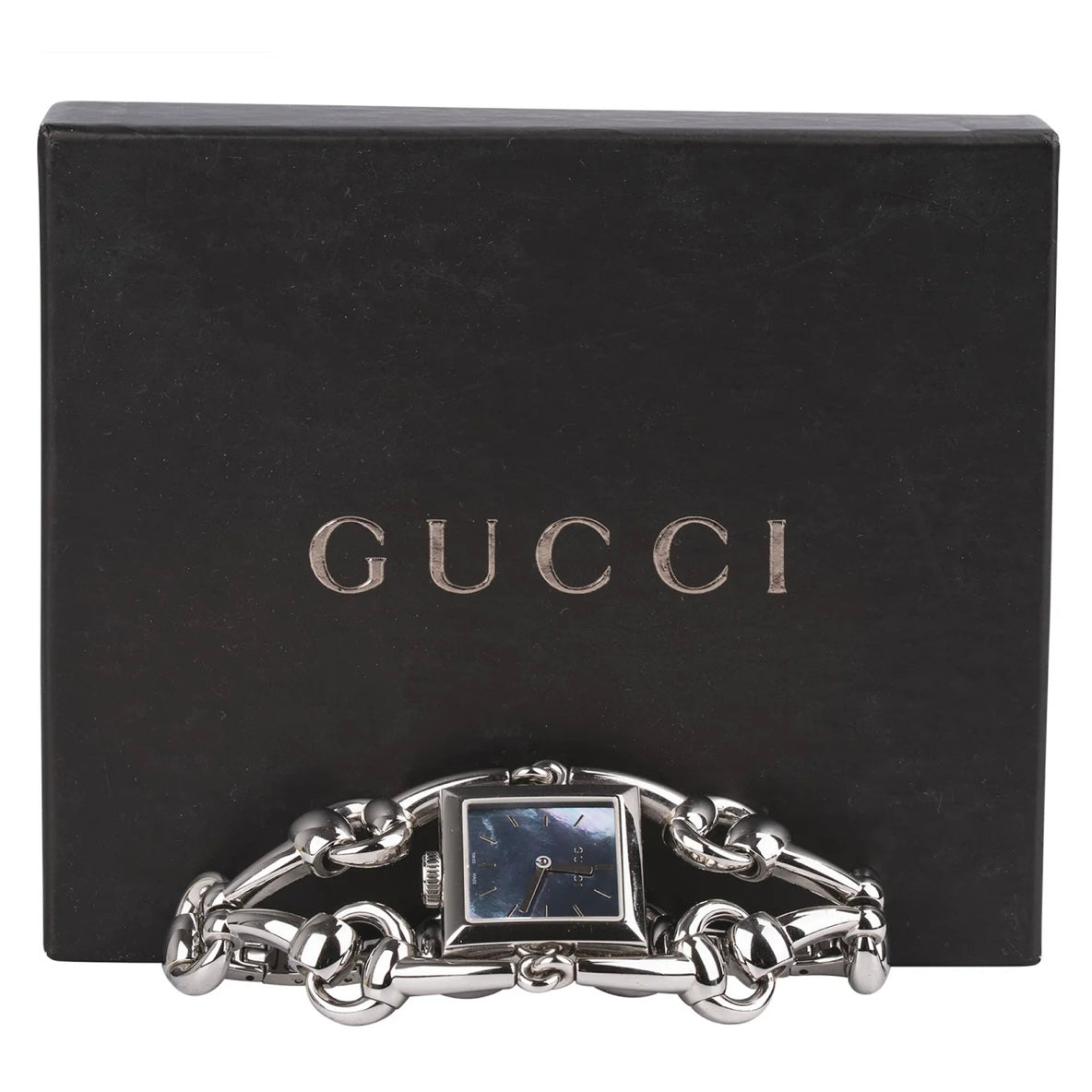Gucci Silver Tone Signoria Horsebit 116.3 Women Watch