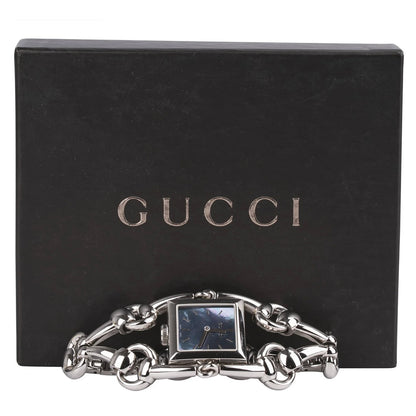 Gucci Silver Tone Signoria Horsebit 116.3 Women Watch