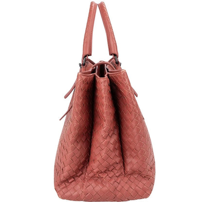 Bottega Veneta Intrecciato Leather Roma Tote Handbag