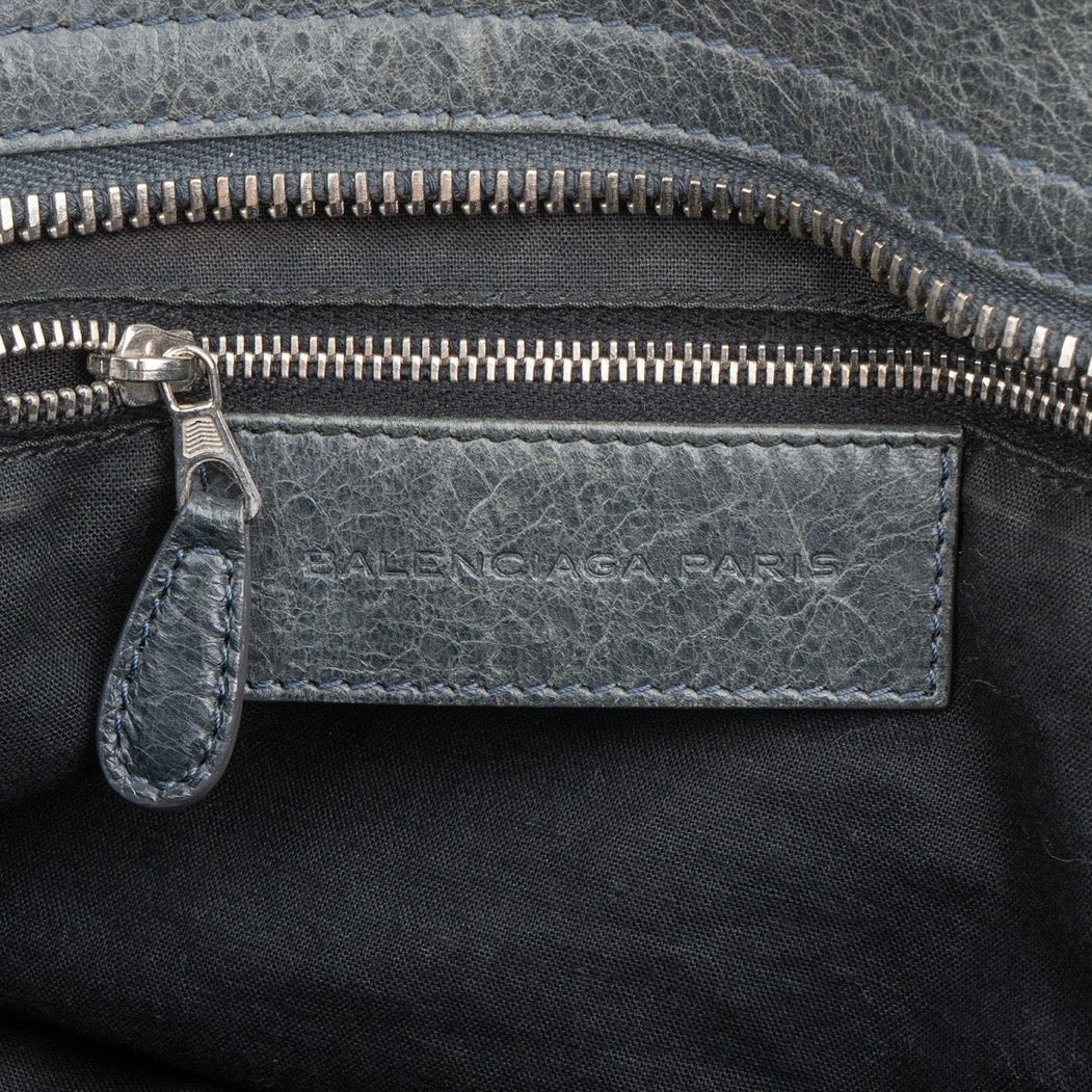 Balenciaga Dark Grey Arena Leather Classic City Handbag