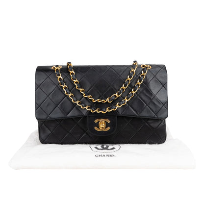 Chanel Quilted Lambskin 24K Gold Medium Double Flap Crossbody Bag