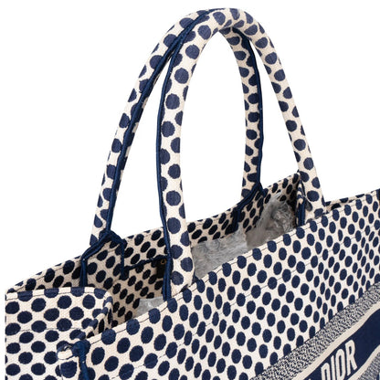 Christian Dior Dots Monogram Cotton Medium Tote Bag
