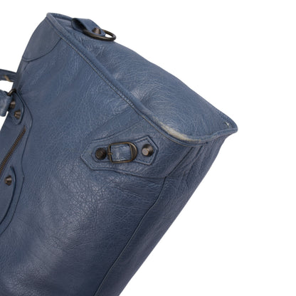 Balenciaga Blue Leather City Handbag
