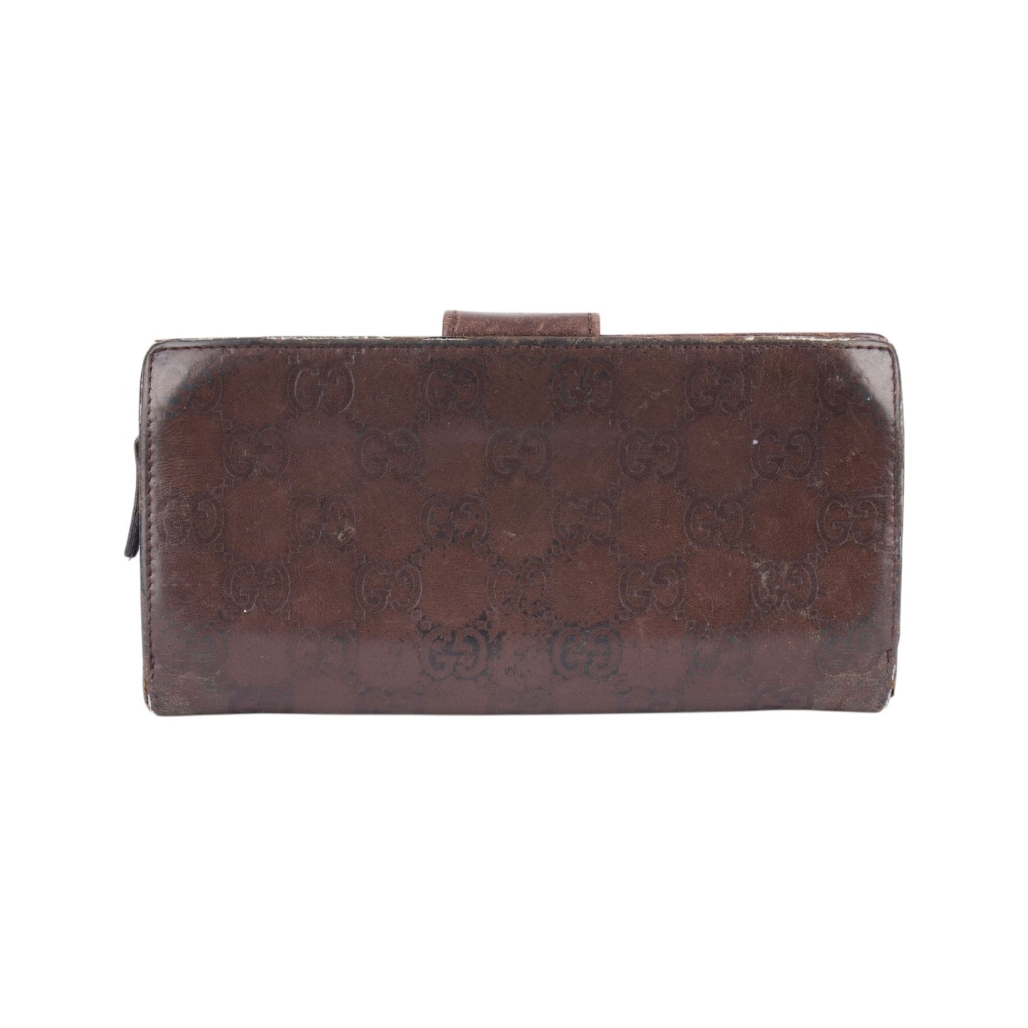 Gucci Engraved GG Logo Long Wallet