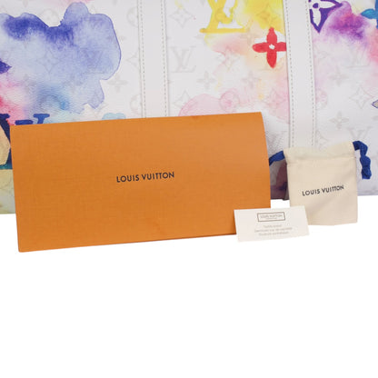 Louis Vuitton Canvas Monogram Limited Watercolor Keepall 50 Bandouliere
