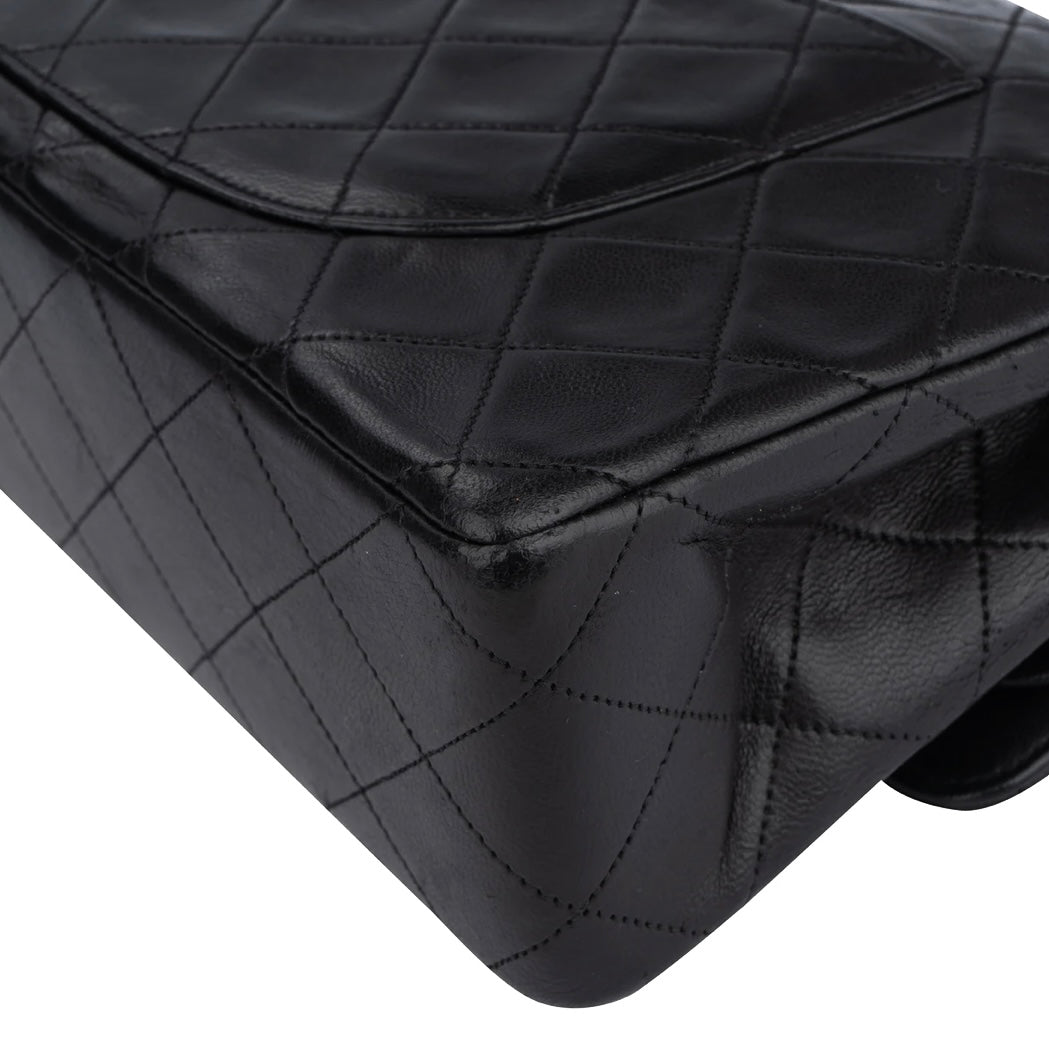 Chanel Quilted Lambskin 24K Gold Medium Double Flap Crossbody Bag