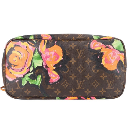 Louis Vuitton Monogram Canvas Limited Roses Neverfull MM Shoulder Bag
