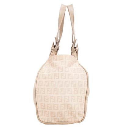 Fendi Monogram Zucca Baguette Buckle Shoulder Bag