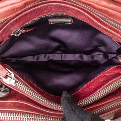 Miu Miu Vitello Lux Bauletto Handbag