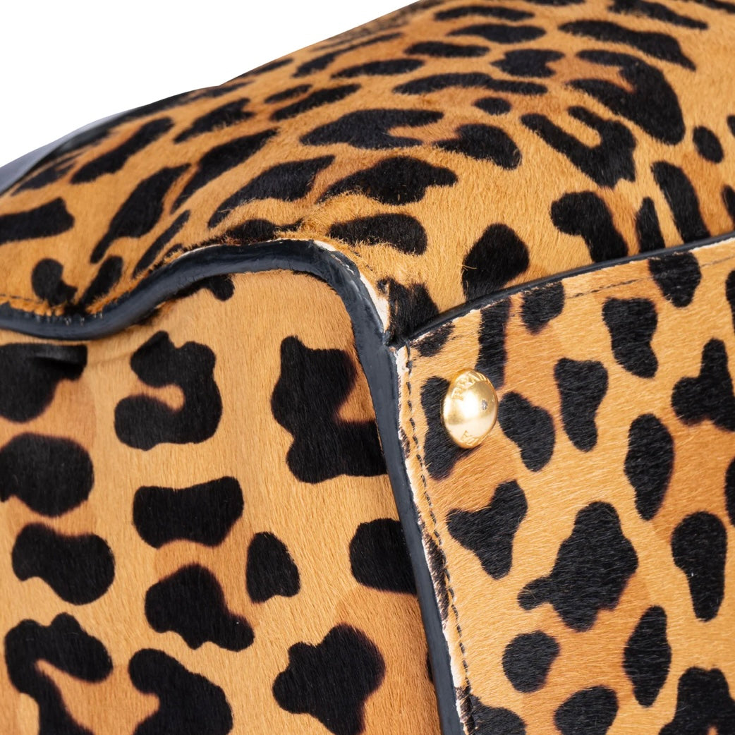 Prada Leopard Galleria Twin Zip Handbag