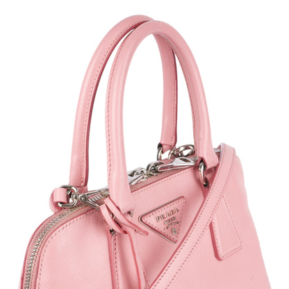 Prada Pink Saffiano Leather Small Galleria Handbag