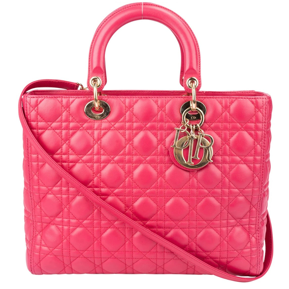 Christian Dior Quilted Leather Lady Dior Handbag