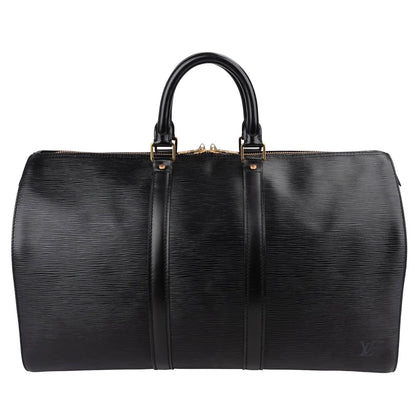 Louis Vuitton Noir Epi Leather Keepall 45 Travel Bag