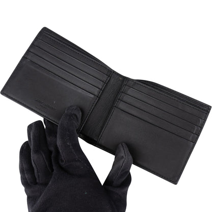 Saint Laurent Croc Embossed Leather Bifold Wallet