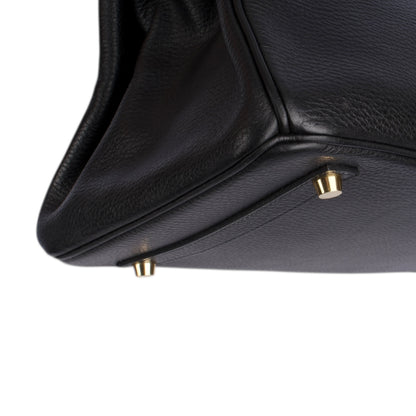 Hermès Black Leather Birkin 35 Handbag
