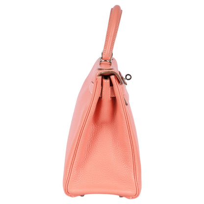 Hermès Rose Jaipur Kelly 28 Clemence Leather Handbag