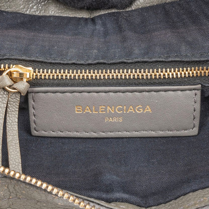 Balenciaga Grey Grained Leather City Handbag