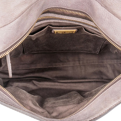 Miu Miu Grey Leather Lock Handbag