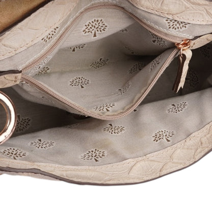 Mulberry Beige Python Embossed Leather Alexa Shoulder Bag