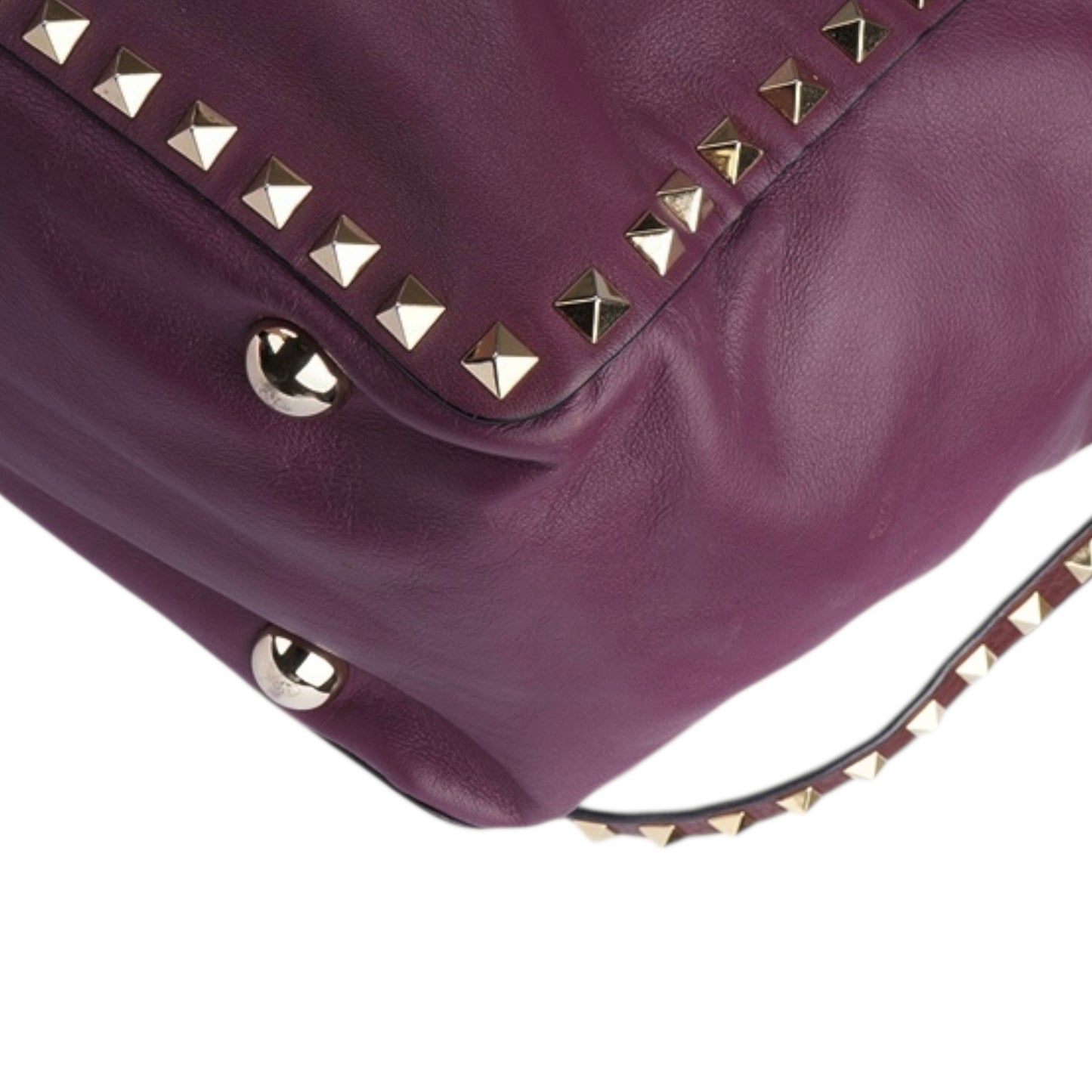 Valentino Garavani Vitello Leather Rockstud Tote Bag