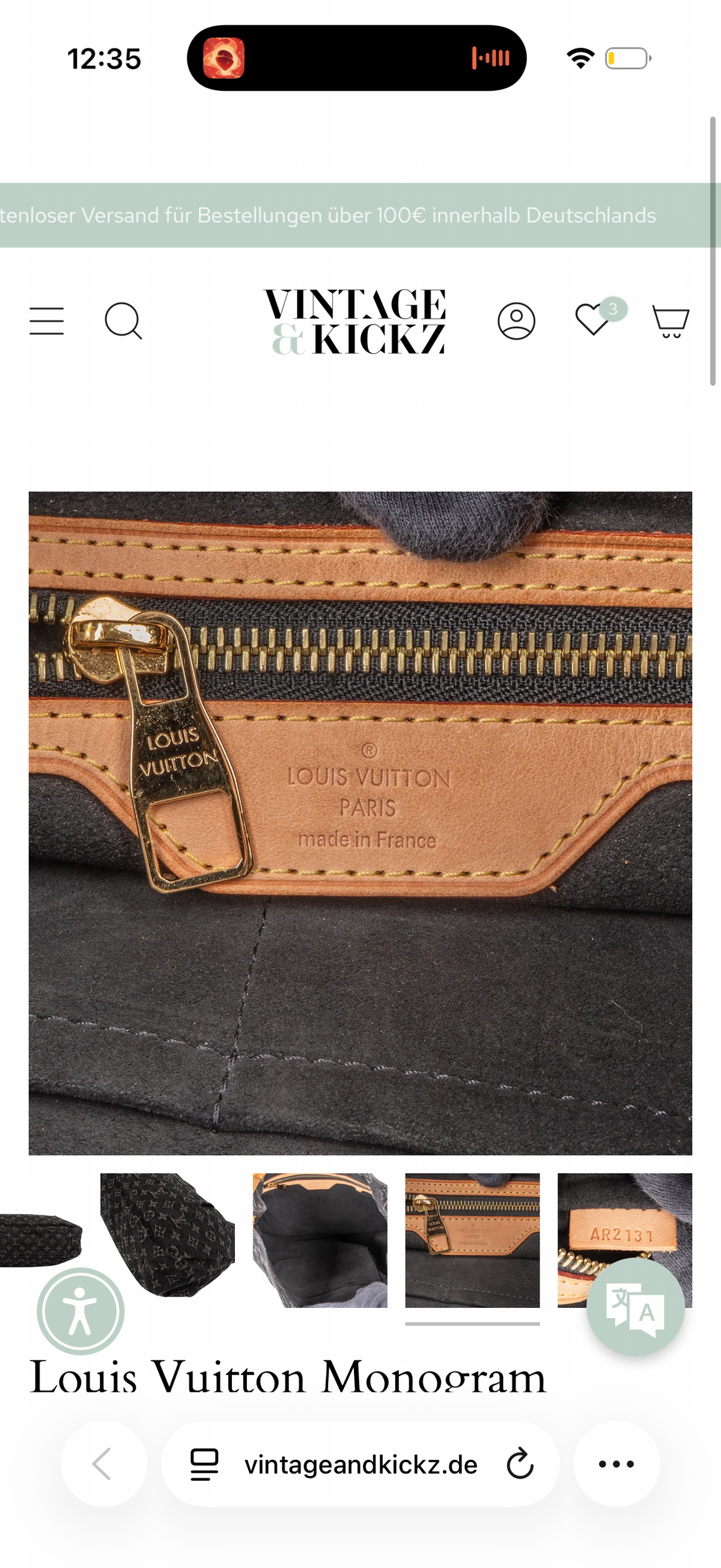 Louis Vuitton Monogram Denim Baggy Daily Shoulder Bag