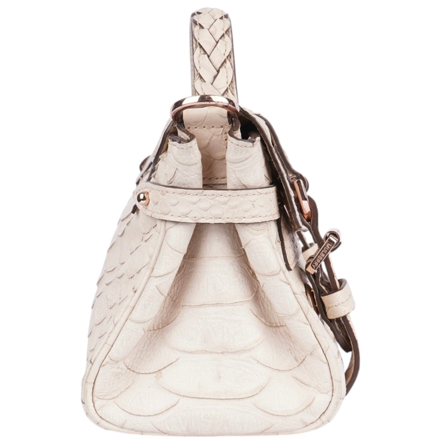 Mulberry Beige Python Embossed Leather Alexa Shoulder Bag