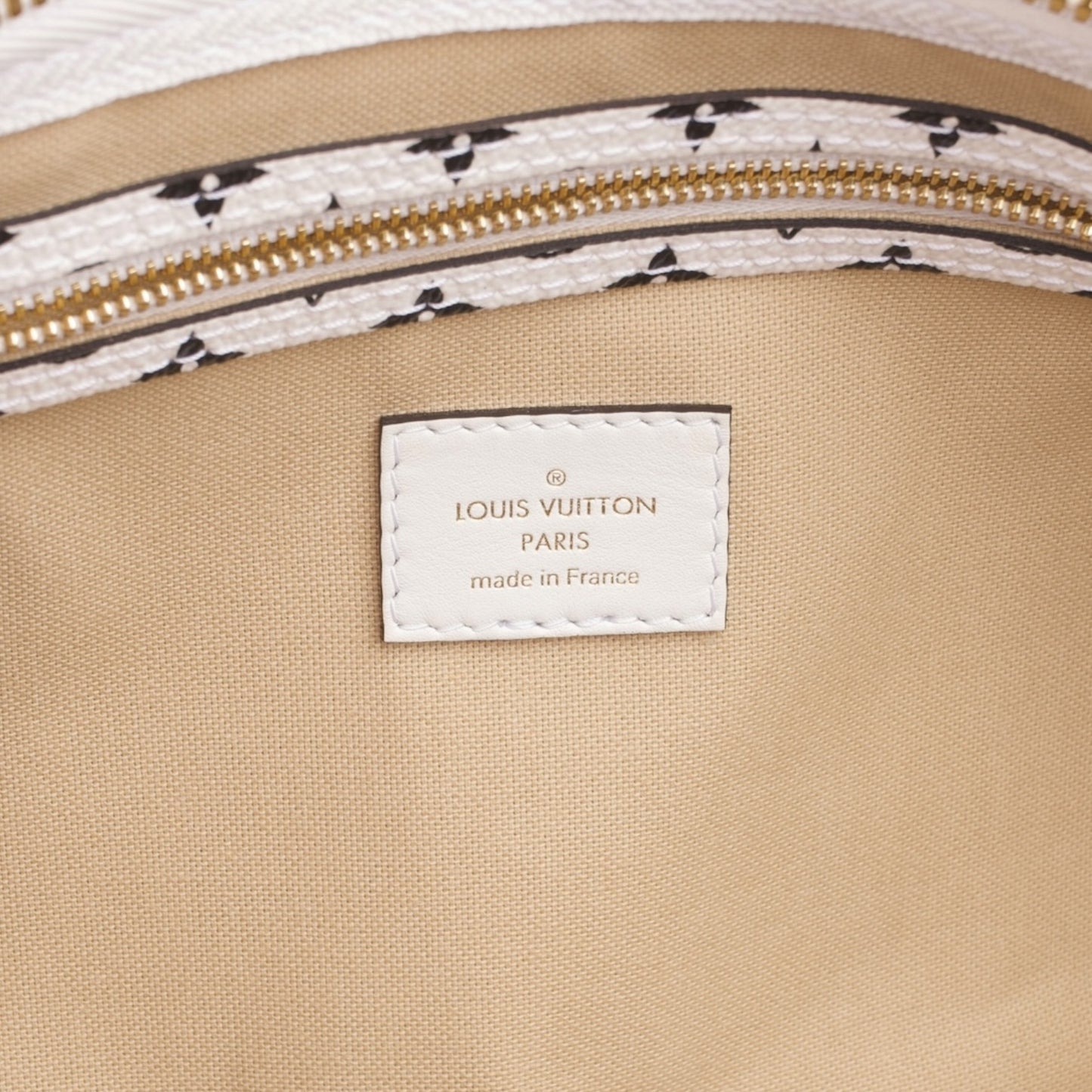 Louis Vuitton Khaki/White Limited Giant Monogram Keepall Bandouliere 50