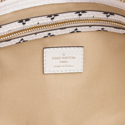 Louis Vuitton Khaki/White Limited Giant Monogram Keepall Bandouliere 50