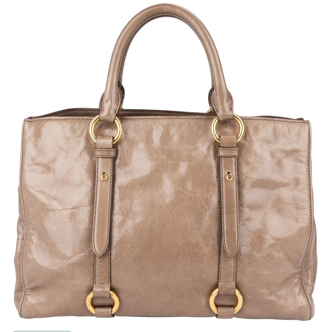 Miu Miu Vitello Lux
Leather Tote Handbag