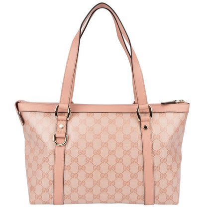Gucci Monogram GG Coated Canvas Pink Abbey Tote Shoulder Bag