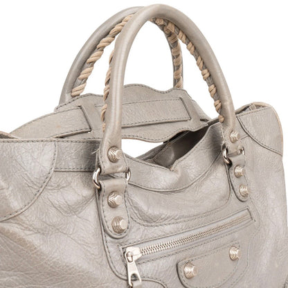 Balenciaga Grey Leather Classic City Handbag