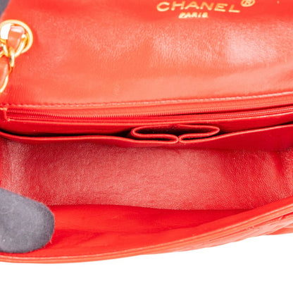 Chanel Quilted Lambskin 24K Gold Single Flap Crossbody Bag