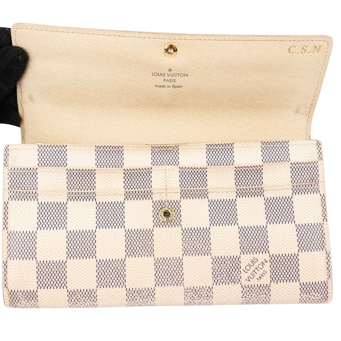 Louis Vuitton Monogram Damier Azur Sarah Wallet